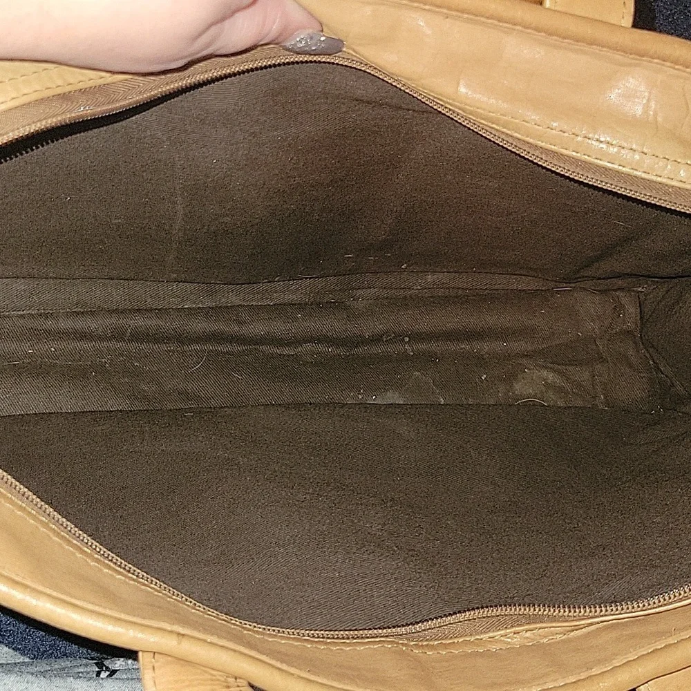 Tan Leather Breifcase Laptop Bag